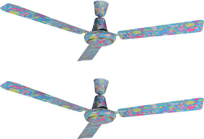 

Candes Candy Rain Blue 1200 mm 3 Blade Ceiling Fan(Blue, Pack of 2)