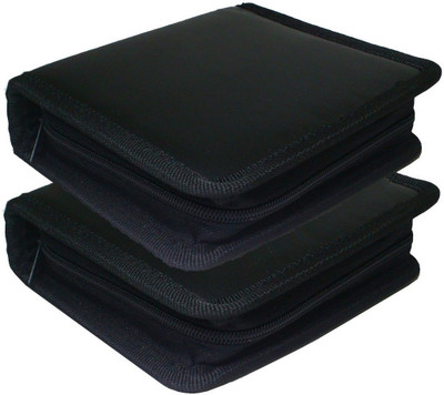 

De-TechInn PU Leatherette Fabric Pack Of 2 Pcs CD DVD Carry Bag / Case / Folder / Pouch For 40 CD's / DVD's(Set Of 2, Multicolor)