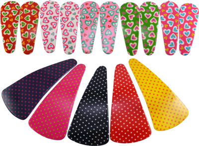 

Saamarth Impex Metal Clip Snap Hair Clips Tik tak Barrettes Good Quality For Kids,Girls,Women Set Of 15 Hair Clip(Multicolor)