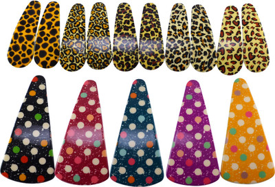 

Saamarth Impex Multicolor Printed Hair Snap Clip Dotted Skin Theme Small & Big Size Hair Clip Set Of 13 Hair Clip(Multicolor)