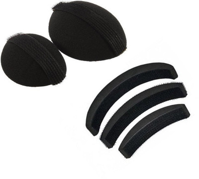 

JAMPAK hair accessories set of 5 pcs / hair base wvolumizer and hair base puff Hair Accessory Set(Black)