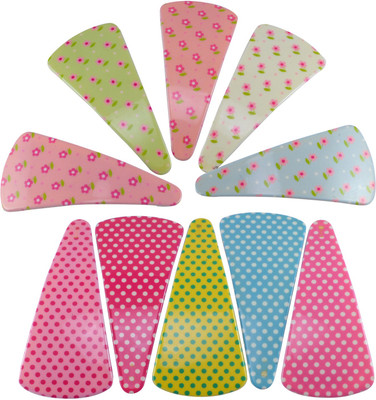 

Saamarth Impex Metal Clip Snap Hair Clips Tik tak Barrettes Good Quality For Kids,Girls,Women Set Of 10 Hair Clip(Multicolor)