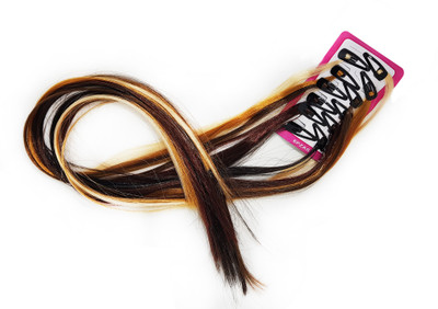 

Majik Bright & Pretty Colors Synthetic Hair Extension With Clips For Kids , Women & Girls Hair Pin(Multicolor)