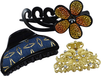 

Saamarth Impex New Design Fashion Rhinestone Beaded Hair Claw Clips Headwear Accessories For Women Girls Hair Jewelry-3 Piece Set Hair Clip(Multicolor)