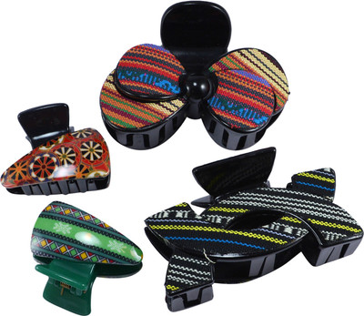 

Saamarth Impex Party Casual Wear Designer Premium Fancy Hair Clip For Women & Girls Set Of 4 Hair Clip(Multicolor)