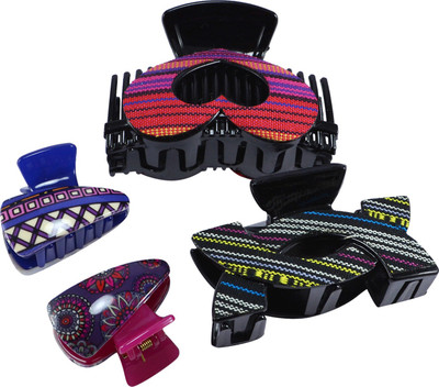 

Saamarth Impex Party Casual Wear Designer Premium Fancy Hair Clip For Women & Girls Set Of 4 Hair Clip(Multicolor)
