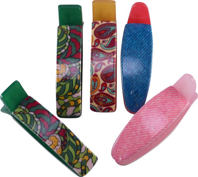 

Saamarth Impex Printed Multi Color Hair Clip For Girsl & Woman Set Of 5 Piece Hair Clip(Multicolor)