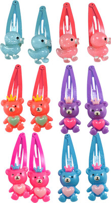

Saamarth Impex Multicolor Small Size Snap Hair Clips For Kids And Girls Set Of 12 Piece Hair Clip(Multicolor)