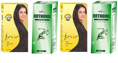 

Ratan's Facia Hair Protection Oil An Ayurvedic Medicine With Free Orthohil Pain Oil 60 ML Hair Oil(100 ml)