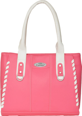 F&D Women White, Pink Shoulder Bag