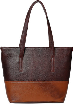 

abeeza Hand-held Bag(Brown, Tan)