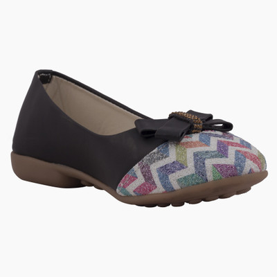 

77 seventy seven Girls Slip on Ballerinas(Black