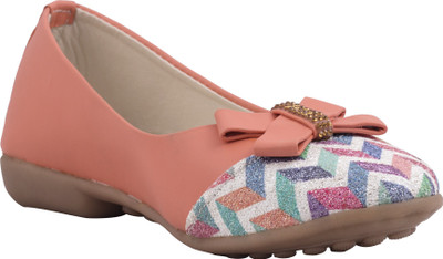 

77 seventy seven Girls Slip on Ballerinas(Multicolor, Peach
