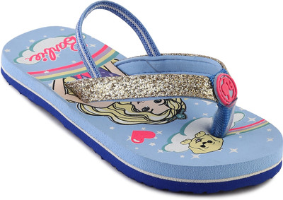

Barbie Girls Slip On Slipper Flip Flop(Light Blue, Sky blue