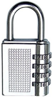 

spincart Keyless 4-Digit Safe PIN Hand Bag Shaped Combination Padlock Lock Padlock(Silver)