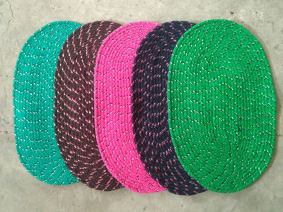 ZUSTWAY Cotton Door Mat(Multicolor, Medium, Pack of 5)