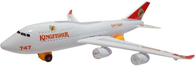 

TALKING GANESHA Kingfisher Airline Airplane 747 Battery Operated Aeroplane Plane For Kids With flashing Light & music (Multicolour)(Multicolor)