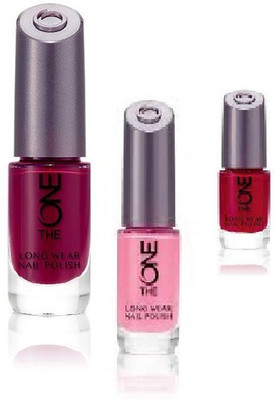 

Oriflame Sweden The One Long Wear Nail Polish Festive Merlot, Strawberry Cream, London Red(Pack of 3)