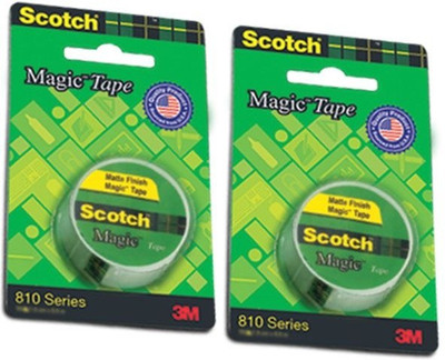 

Scotch Magic Tape Refill Roll 19 Mm X 32.9 Mtrs (Pack Of 2), Office Set(Multicolor)