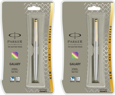 

Parker Galaxy Stainless Steel GT Ball Pen(Pack of 2)