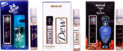 

Mayur Fancy Fragrance Pocket Perfume Combo(3 pc of 9 ml) Eau de Perfume 26 ml Eau de Parfum - 26 ml(For Men & Women)