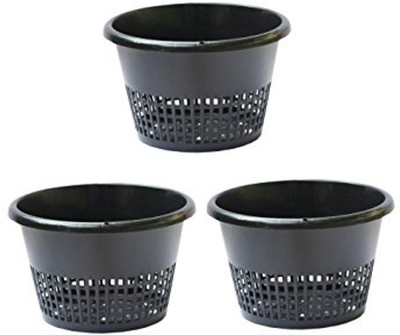 

Atlanta Orchid Pot 8 Inches Plant Container Set(Pack of 3, Plastic)