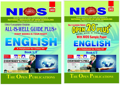 ( BUY ONE GET ONE ) NIOS TEXT 302-ENGLISH-ALL-IS-WELL GUIDE PLUS+ GET Absolutely Free (One NIOS 302 ENGLISH OPEN 20 PLUS -Contains Important, Very Important, Most Important Question With Answers With NIOS Sample Paper Worth Rs.60/-)(Paperback, EXPERT AND PERFECT TEAM OF NIOS TEACHERS AND PUBLISHERS)