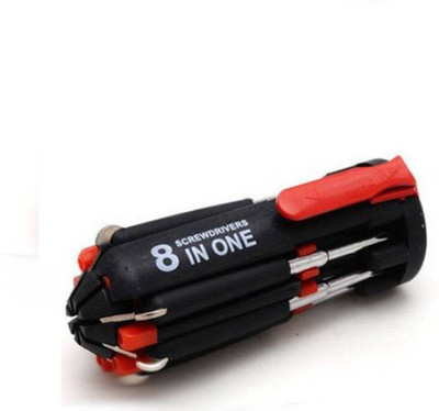 

ACCESSOREEZ 8 IN 1 Screwdriver Set Standard Screwdriver Set, Red;black