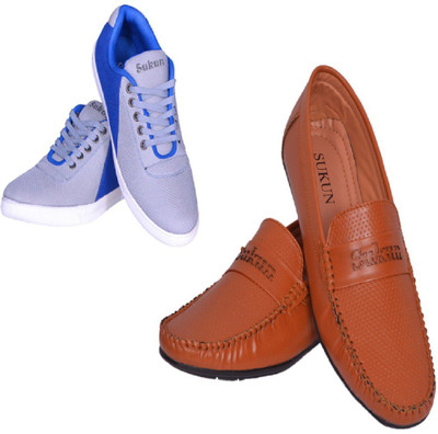 

Sukun Sneakers For Men(Tan, Grey, Blue