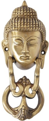 Rajkruti Brass Handcrafted Handicraft Buddha Face Door Knocker - antique door Knobs - Unique Decoration - Home Decors - Decorative Gifts & Showpiece Decorative Showpiece  -  19 cm(Brass, Gold)