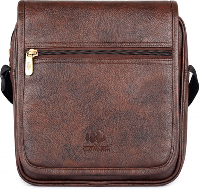 

The Clownfish Men & Women Formal Brown Leatherette Sling Bag