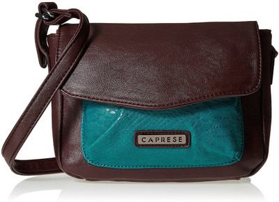 

Caprese Women Casual Brown, Blue PU Sling Bag, Blue;brown