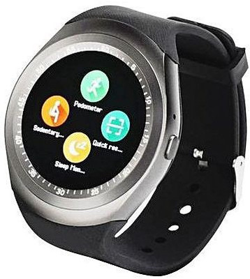 

MOBILE LINK Apple compatible Y1 black bluetooth smartwatch with camera,sim-card slot and memory card slot Black Smartwatch (black Strap Free Size) BLACK Smartwatch(Black Strap FREE SIZE)
