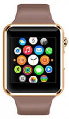 Callmate A1 Bluetooth SmartWatch Golden Smartwatch(Brown Strap 1)