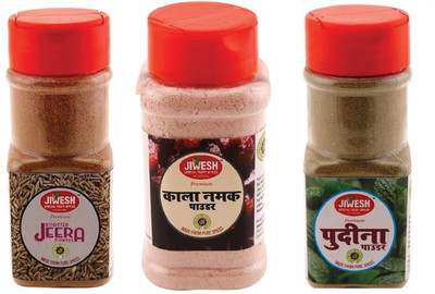 

Jiwesh COMBO OF 3 BHUNA JEERA+PUDINA+KALA NAMAK POWDER- (300g)(300 g)
