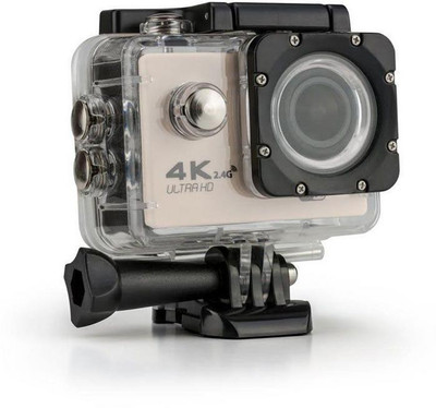 Systene Powershot Ultra HD 4K WIFI Waterproof 2 inch LCD Display 12 Wide Angle Lens Full Sports AC56 1080P (Gold) Sports and Action Camera(Gold 16 MP)
