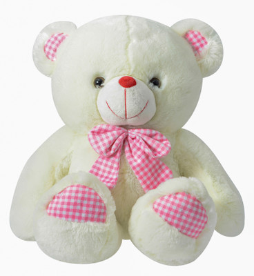 Dimpy Stuff Bear W/Bow - 15.7 inch(Pink)