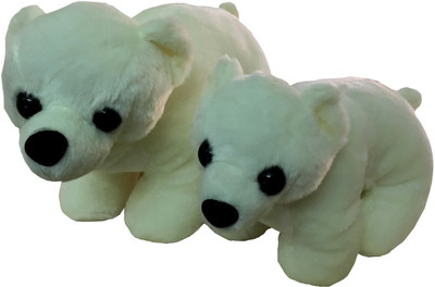 ClueSteps White Polar Bear Stuffed Soft Plush Toy Combo 30 & 36 cm - 36 cm(White)
