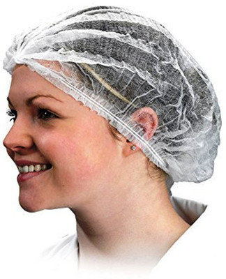 

OM Disposable Bouffant cap (White) pack of 100 Surgical Head Cap(Disposable)