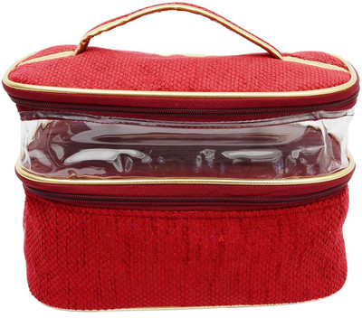 

Bagaholics 2 Zip Pockets Multifunction Beauty Travel Multipurpose Cosmetic Bag Organizer Case Makeup Make up Wash Pouch Toiletry Bag Travel Toiletry Kit(Maroon)