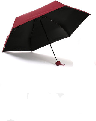 

ShopyBucket Designer Ultra Mini UV Coated 4-Fold Travel Capsule Umbrella Umbrella(Red)