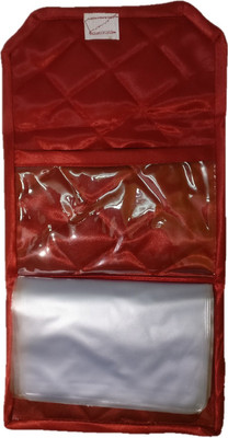 

Addyz Bindi Organizer Satin 12 Pockets Travel Kit Forehead Tilak Jewellery Vanity Box(Maroon)