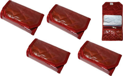

Addyz Pack of 5 Pieces Bindi Organizer Satin 12 Pockets Travel Kit Forehead Tilak Jewellery Vanity Box(Maroon)