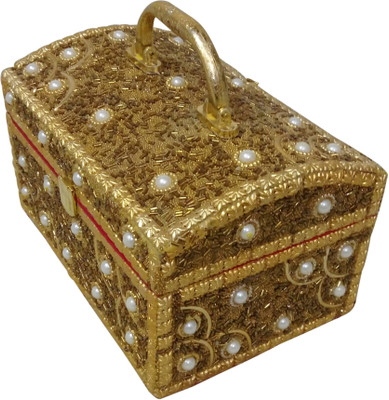 

Haryana Craft Syilsh Jare And Stone Worked Hand Made Used Heavy Hard Coated Material With Lock System vanity box, banngles box, bangles box Vanity Box(Multi coclor)