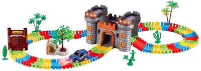 

Montez Kids Fun Glowing Track Set 158 Pcs LED Light Racing Police Car Game Set(Multicolor)