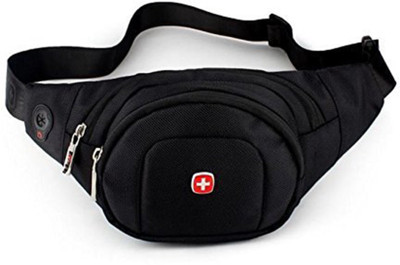 

Di Grazia Waterproof Running Bag, Shoulder Riding Mountaineering Oxford Waist Pouch; Sports Belt Outdoor Travel Purse Oxford Waist Pouch(Black)