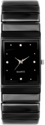

Varni Retail Stunning Black Rectangle Dial Metal Strap Men Wrist Watch For Boys Watch - For Men