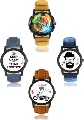 

E-Smart JF402-405-406-407 Combo Analogue Watch for Men and Boys (Pack Of 4) Watch - For Men