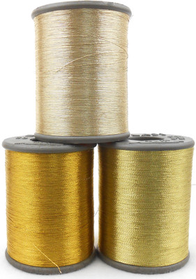

JAZ Jaz's Zari Threads Combo-Golden in 3 Popular Shades(Gold, Light Gold & Amol Colour) for Embroidery -Beading-Jewellery making/ Decorations/Crafts Projects