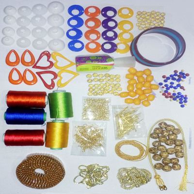 

Valuebuy Silk Thread Jewellery Making Kit- Beads (Wooden & Plastic) All Items Set With Silk Thread
